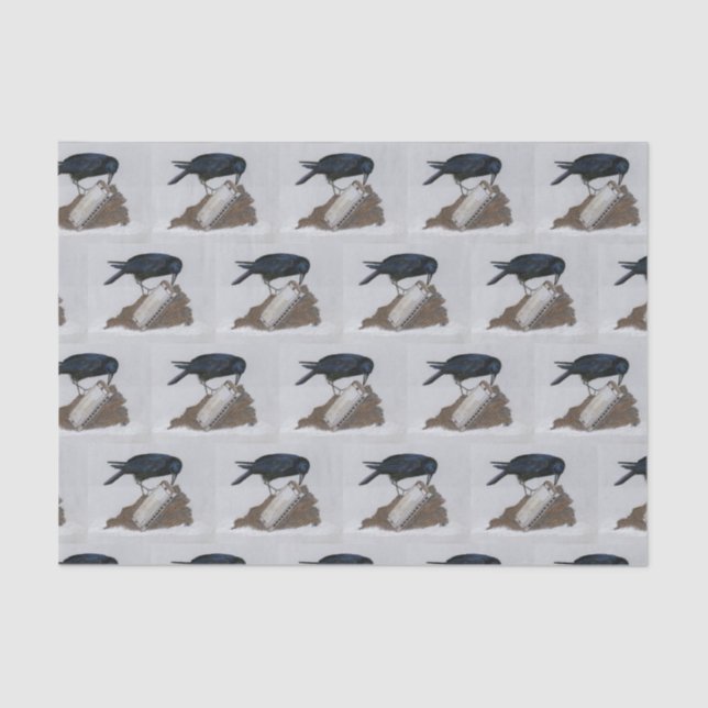 Crow and Harmonica Tissue Paper (Front)