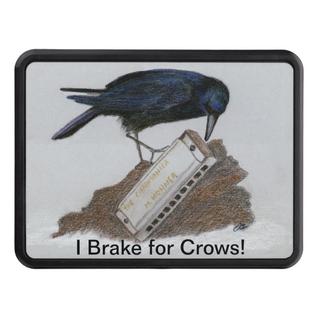Crow and Harmonica Trailer Hitch Cover (Front)
