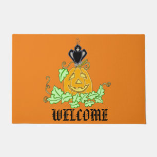 Crow and Pumpkin Doormat