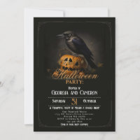Crow and Pumpkin Gothic Halloween Part