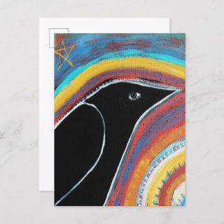 Crow and Rainbow Postcard