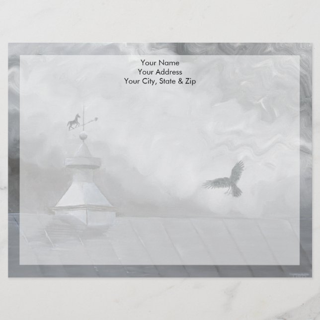 Crow and Weather Vane Letterhead (Front)