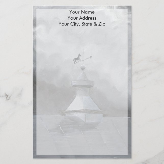 Crow and Weather Vane Stationery (Front)