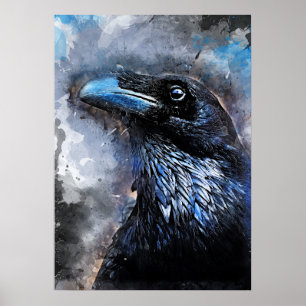 Crow art #crow #bird #animals poster
