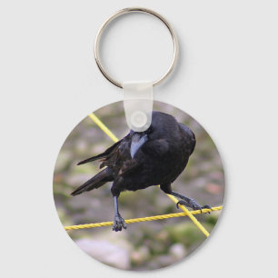 Crow at Crossroads Keychain