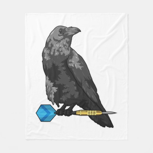 Crow at Darts with Dart Fleece Blanket (Front)