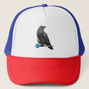 Crow at Darts with Dart Trucker Hat