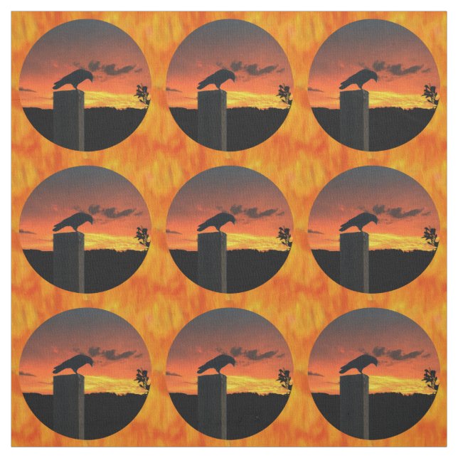 Crow at Sunset v1 Fabric (Swatch)