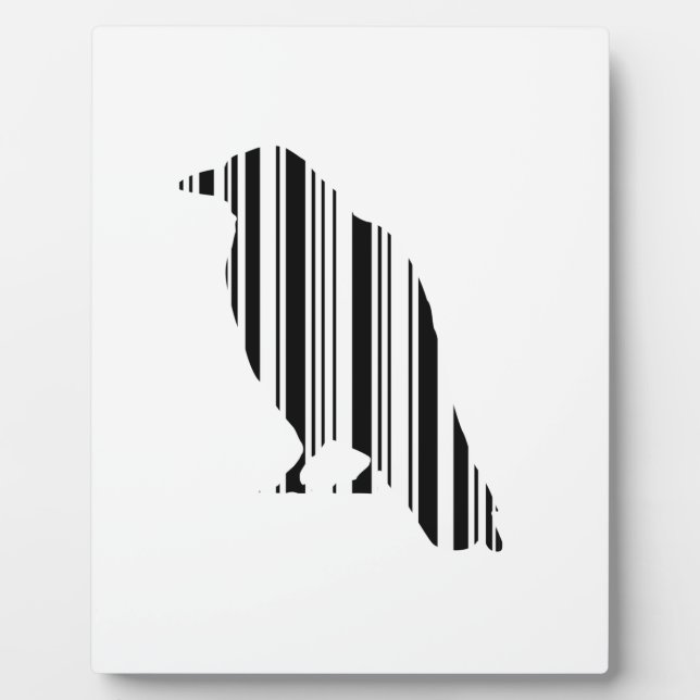 Crow Bar Code Bird Pattern Design Plaque (Front)