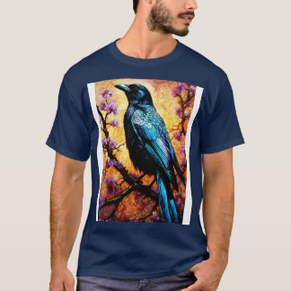 Crow bird painting colours art crow T-Shirt
