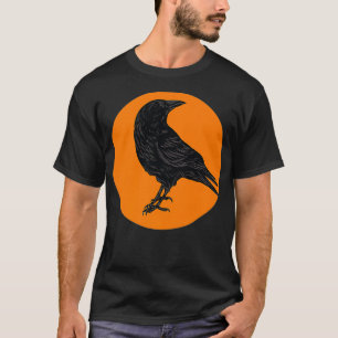 Crow Birds Sunset Silhouette Bird Premium T-Shirt