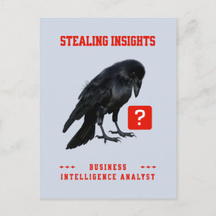 Crow Business Intelligence Analyst Holiday Postcard