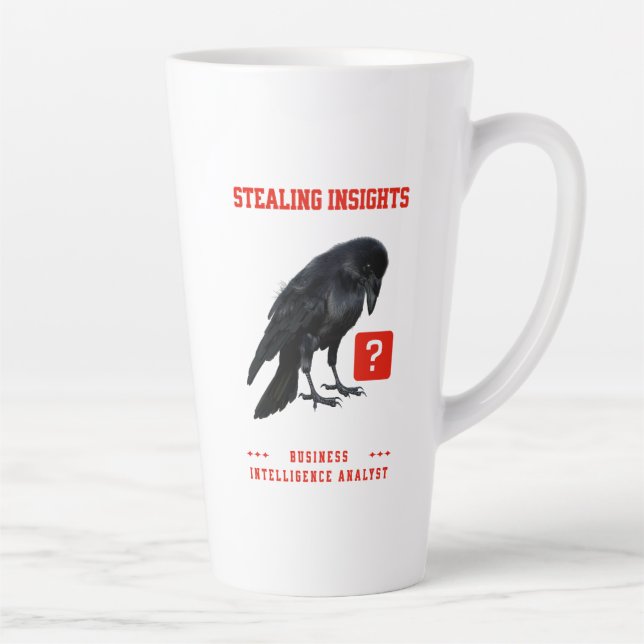 Crow Business Intelligence Analyst Latte Mug (Right)