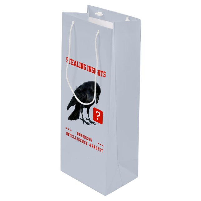 Crow Business Intelligence Analyst Wine Gift Bag (Front Angled)