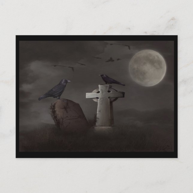 crow cemetery postcard (Front)