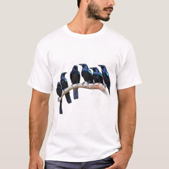 Crow Cluster – Enigmatic Wildlife T-Shirt (Front)
