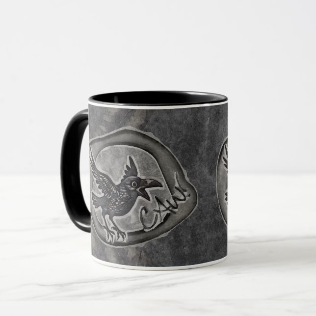 Crow Crow Rabe calls CAW! Mug (Front Left)