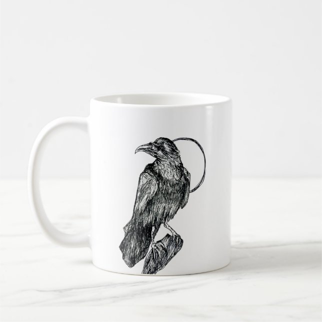 Crow Drawing mug (Left)