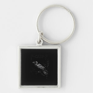 Crow, F-Caw-F Bird Retro Classic Keychain