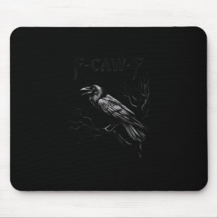 Crow, F-Caw-F Bird Retro Classic Mouse Pad