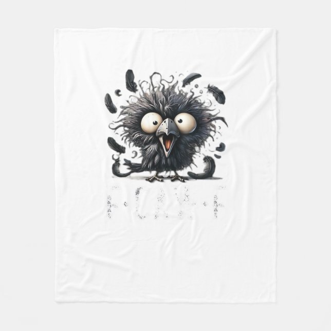 Crow F-Caw-F Fleece Blanket (Front)