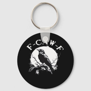 Crow F-Caw-F Funny Bird Aesthetic Casual Keychain