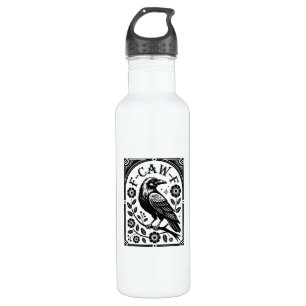Crow, F-Caw-F Funny Bird Aesthetic Graphic 710 Ml Water Bottle