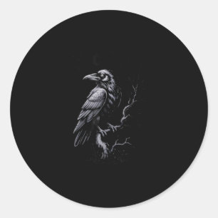 Crow, F-Caw-F Funny Bird Classic Cool Classic Round Sticker