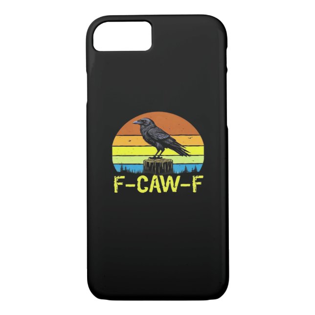 Crow F-Caw-F Funny Bird Classic Minimal Clean Case-Mate iPhone Case (Back)