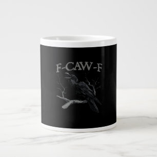 Crow, F-Caw-F Funny Bird Classic Vintage Style Large Coffee Mug