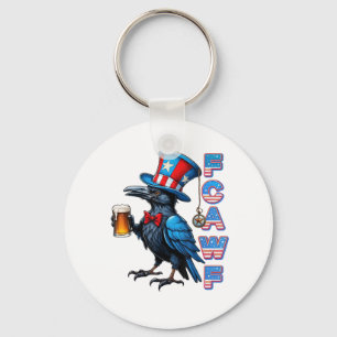 Crow, F-Caw-F Funny Bird Creative Casual Keychain