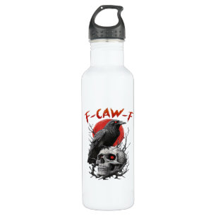 Crow, F-Caw-F Funny Bird F-Caw-F Moon Gothic Adult 710 Ml Water Bottle
