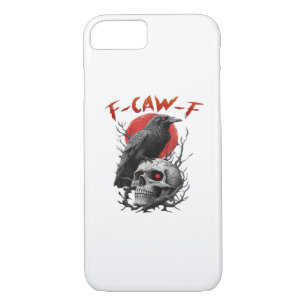 Crow, F-Caw-F Funny Bird F-Caw-F Moon Gothic Adult Case-Mate iPhone Case