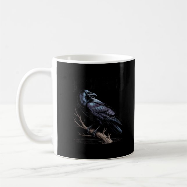 Crow, F-Caw-F Funny Bird Funny Quote Coffee Mug (Left)
