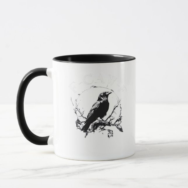 Crow, F-Caw-F Funny Bird Funny Trendy Mug (Left)