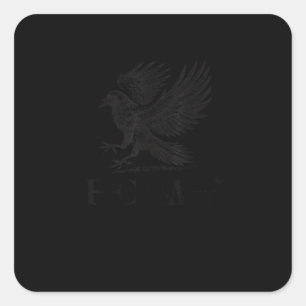 Crow, F-Caw-F Funny Bird Gothic Adult Humor Cool U Square Sticker