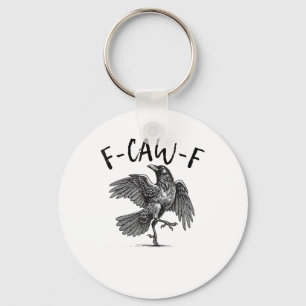 Crow, F-Caw-F Funny Bird Keychain