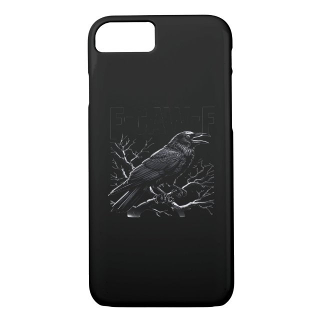 Crow, F-Caw-F Funny Bird Minimal Clean Case-Mate iPhone Case (Back)