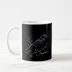Crow, F-Caw-F Funny Bird Minimal Clean Coffee Mug