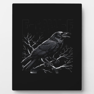 Crow, F-Caw-F Funny Bird Minimal Clean Plaque
