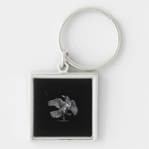 Crow, F-Caw-F Funny Bird Moon Gothic Adult Humor C Keychain