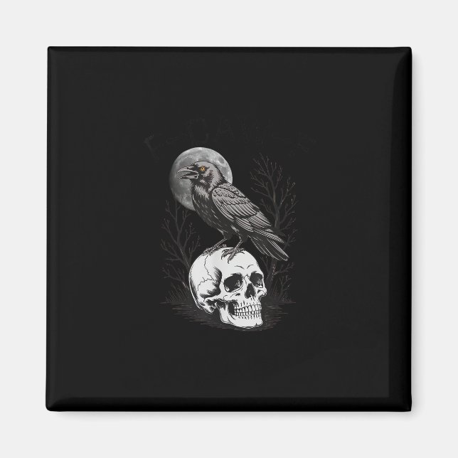 Crow, F-Caw-F Funny Bird Moon Gothic Adult Humor C Magnet (Front)