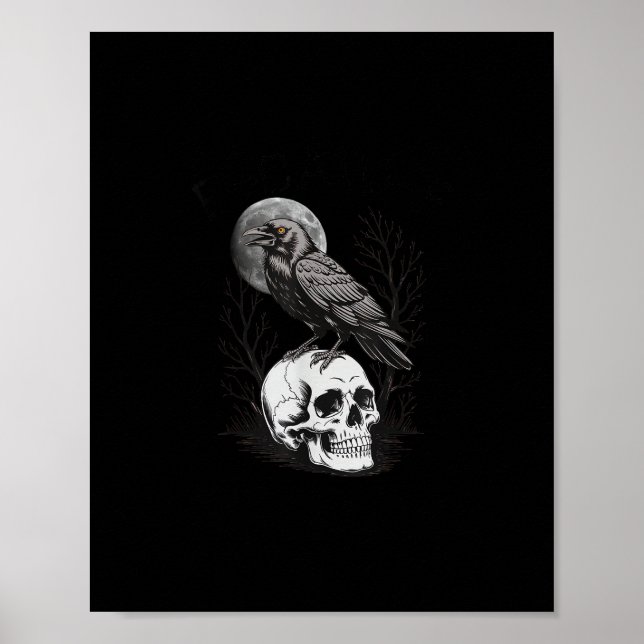 Crow, F-Caw-F Funny Bird Moon Gothic Adult Humor C Poster (Front)