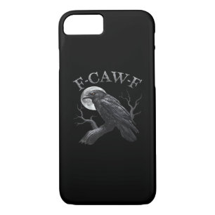 Crow F-Caw-F Funny Bird Moon Gothic Adult Humor Cl Case-Mate iPhone Case