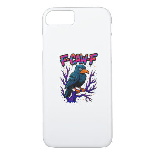Crow, F-Caw-F Funny Bird Moon Gothic Adult Humor M Case-Mate iPhone Case