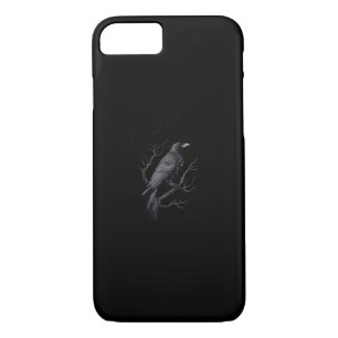Crow, F-Caw-F Funny Bird Moon Gothic Adult Humor T Case-Mate iPhone Case