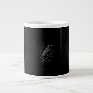 Crow, F-Caw-F Funny Bird Moon Gothic Adult Humor T Large Coffee Mug