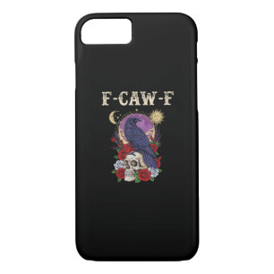 Crow F-Caw-F Funny Bird Moon Gothic Adult Humor Vi Case-Mate iPhone Case
