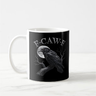 Crow F-Caw-F Funny Bird Moon Gothic Adult Humour C Coffee Mug