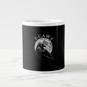 Crow F-Caw-F Funny Bird Moon Gothic Adult Humour C Large Coffee Mug